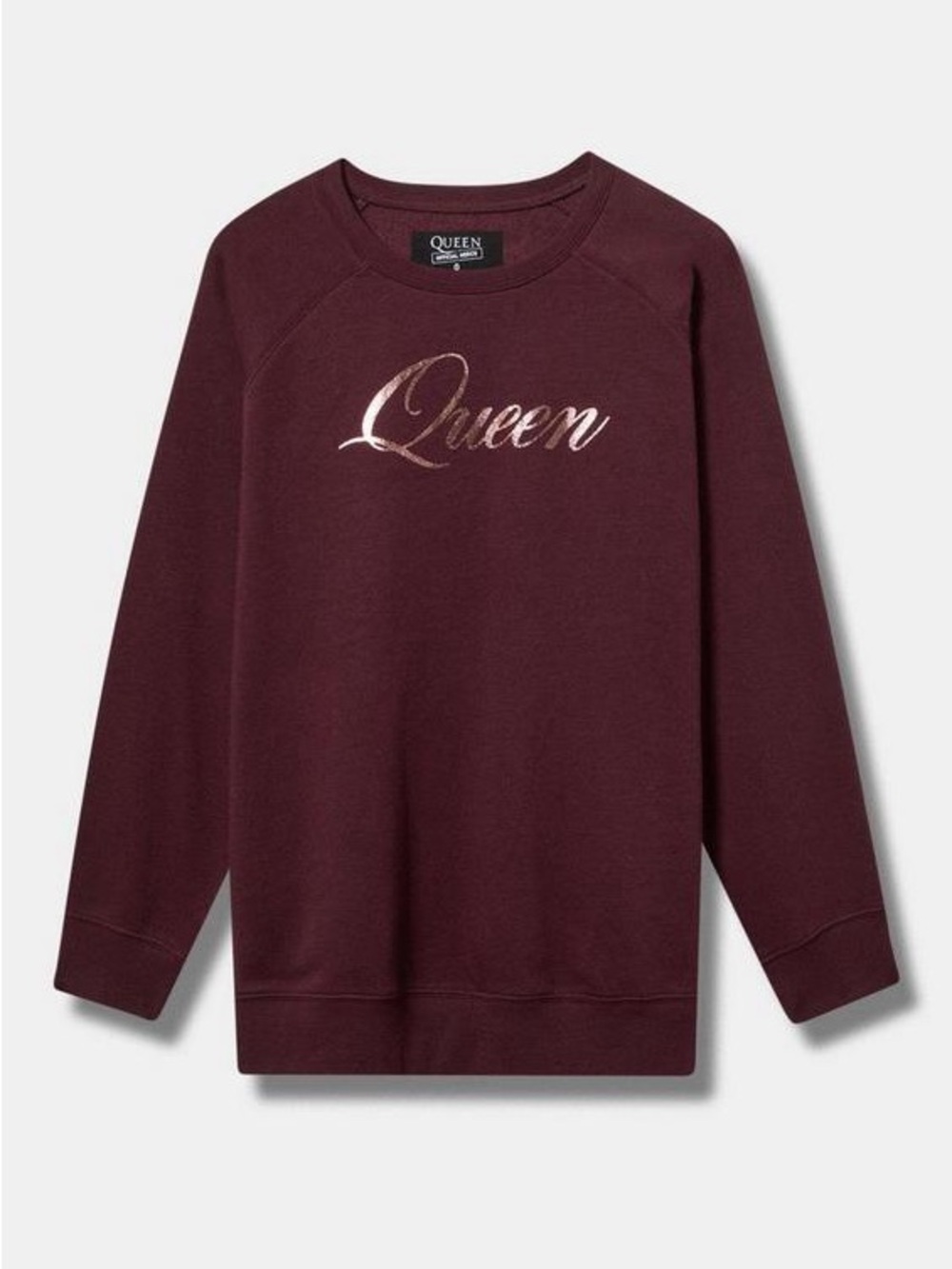 torrid Maroon "Queen" Foil Script Sweatshirt
